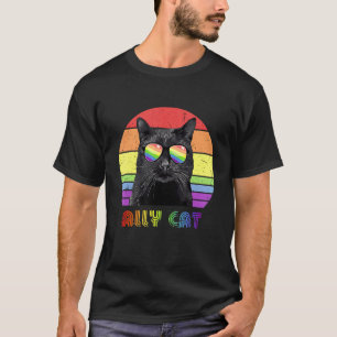 T-shirt Lgbtq Ally Cat Rainbow Gay pride Drapeau Lgbt 32