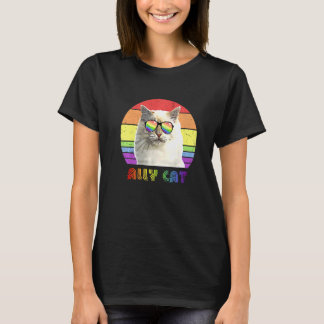 T-shirt Lgbtq Ally Cat Rainbow Gay pride Drapeau Lgbt 35