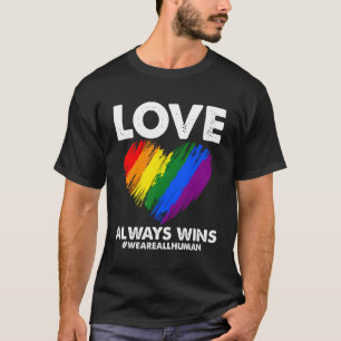 T-shirt Lgbtq Amour Il Gagne Toujours Lgbt Arc En Ciel Nou