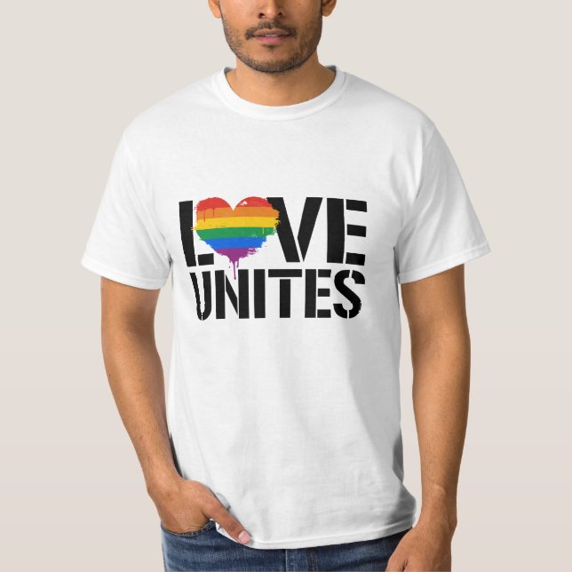 T-SHIRT LGBTQ AMOUR UNITÉ (Devant)
