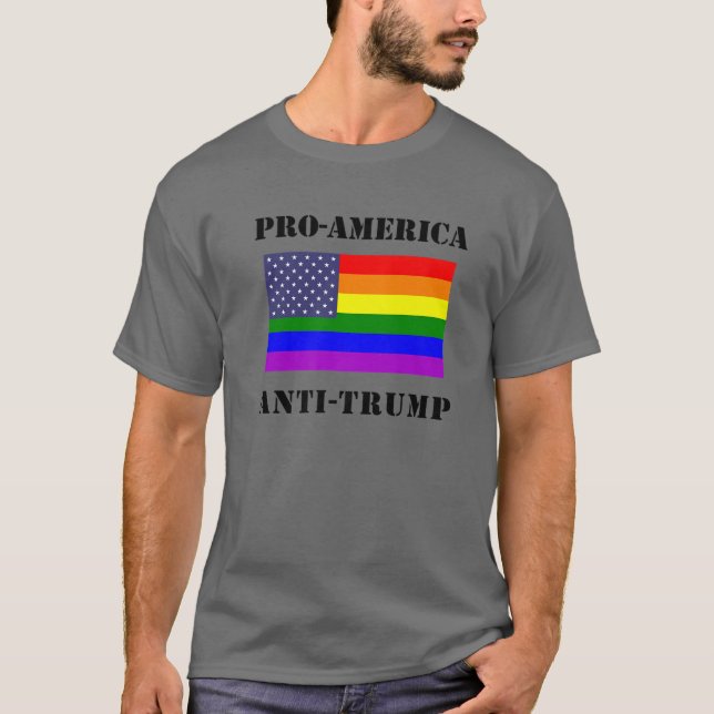 T-shirt LGBTQ Anti Trump (Devant)