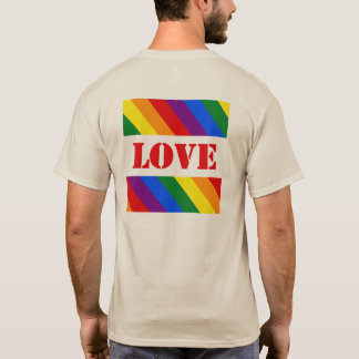 T-shirt LGBTQ+ Arc-en-ciel en bandes pour le mois de la fi
