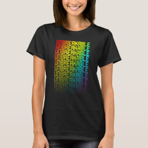 T-shirt Lgbtq+ Arc-en-ciel Gay pride Texte Fade Gra