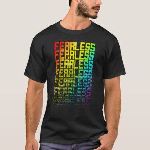 T-shirt Lgbtq+ Arc-en-ciel Gay pride texte Fade Graphi