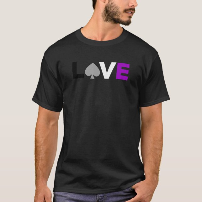 T-shirt LGBTQ Asexual Pride LOVE Cute LGBTQIA Asexuality F (Devant)
