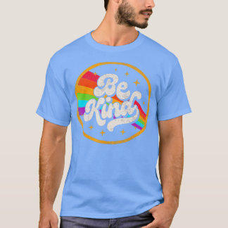 T-shirt LGBTQ Be Kind Gay pride LGBT Ally Rainbow Flag Ret
