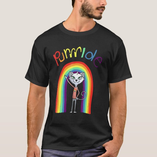 T-shirt Lgbtq Cat Pride Cute Kitten Pride Pour Lesbienne G (Devant)