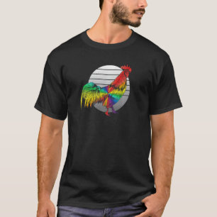 T-shirt LGBTQ Chicken Hommes Hommes Agricole Rainbow Pride