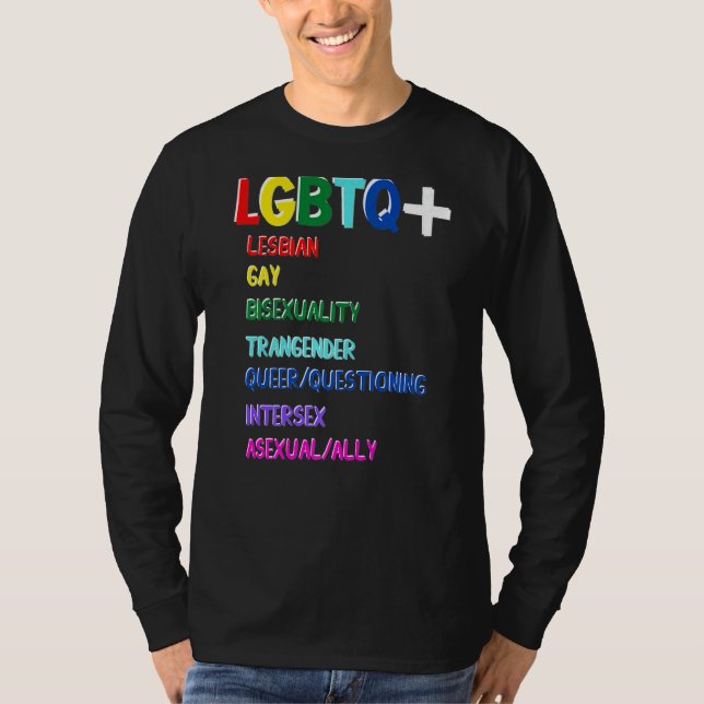 T-shirt Lgbtq+ Éducatif Significations Et Diffusion (Devant)
