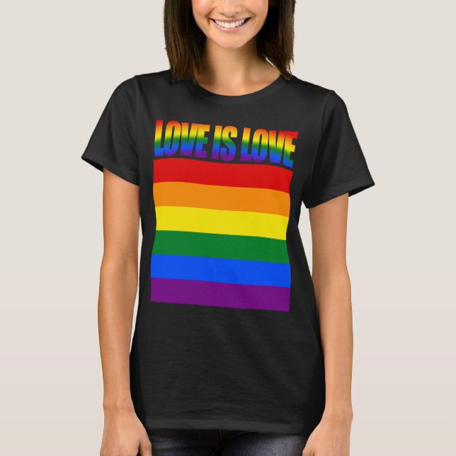 T-shirt LGBTQ Equality Love LGBT Rainbow Gay pride (Devant)