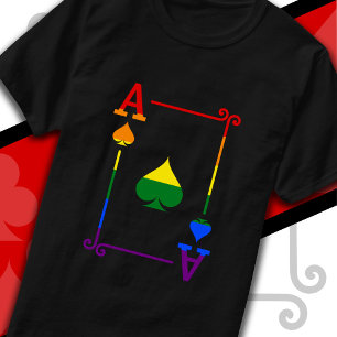 T-shirt LGBTQ Fierté Drapeau Jouer des cartes Ace Card Ace