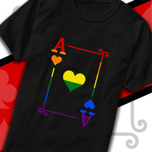 T-shirt LGBTQ Fierté Drapeau Jouer des cartes Ace Card Ace