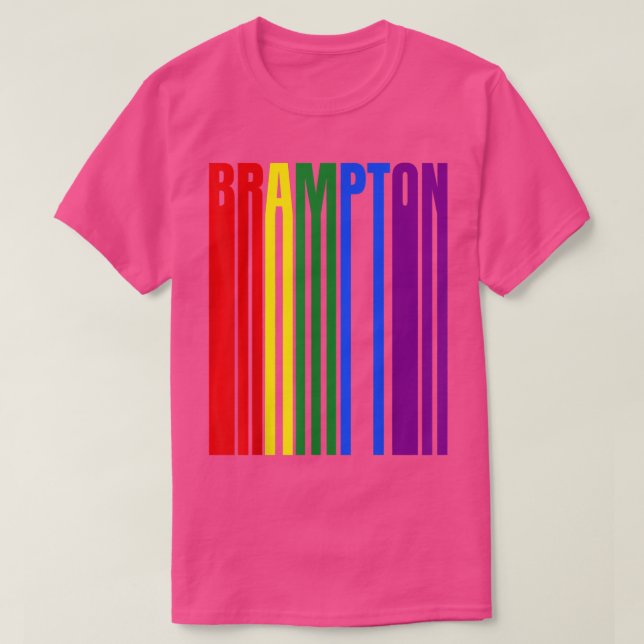 T-shirt LGBTQ Flag Corols Brampton Canada - Pride canadien (Design devant)