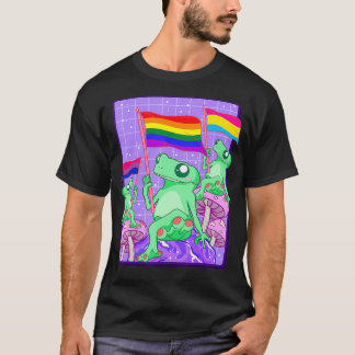 T-shirt LGBTQ Frog Ally Frog LGBT Pride Panseual Biseual F