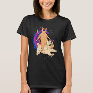 T-shirt Lgbtq Kitty Chien Rainbow Bisexual Pride Lgbtq Bis
