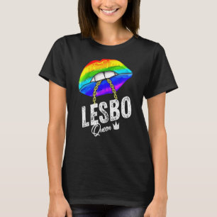 T-shirt LGBTQ Lesbo Queen Strong Gay Women Hommes Lesbienn