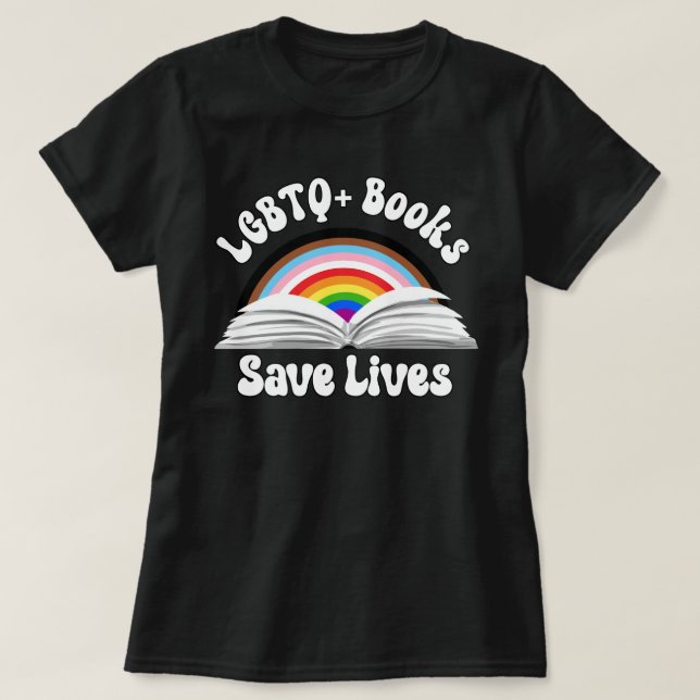 T-shirt LGBTQ+ Livres Sauver des vies (Design devant)