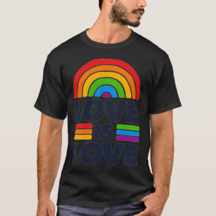 T-shirt LGBTQ Love Is Love Pocket Gay pride LGBT Ally Rain