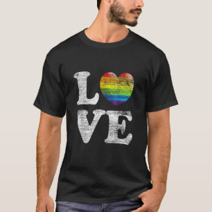 T-shirt Lgbtq Love Rainbow Flag Pride Mois Valentines Day