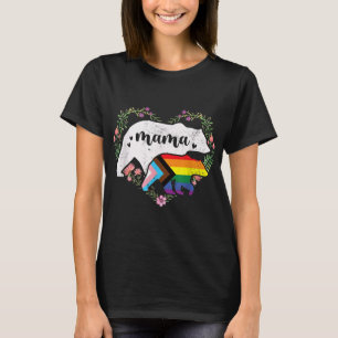 T-shirt LGBTQ Mama Bear Progrès Fierté Drapeau Gay Égale D