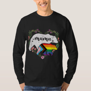 T-shirt LGBTQ Mama Bear Progrès Fierté Drapeau Gay Égale D
