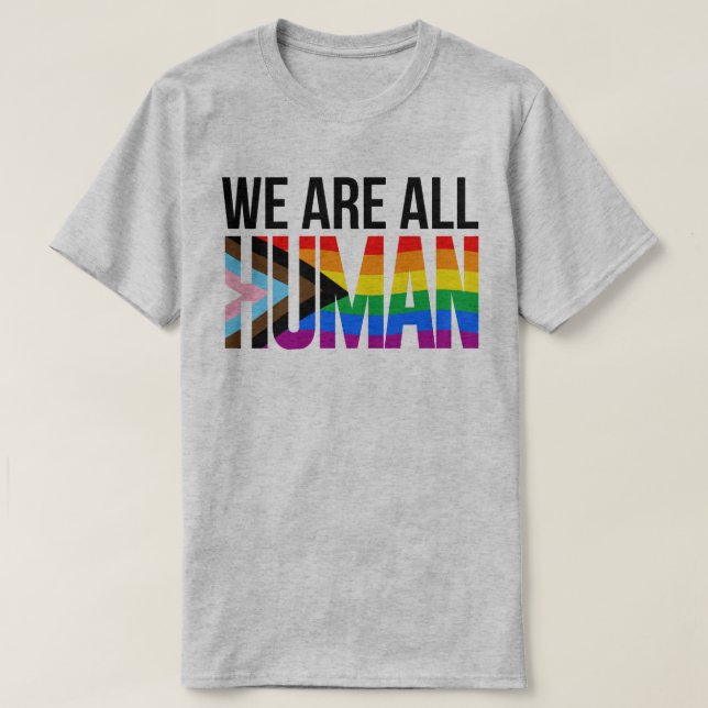 T-shirt LGBTQ Nous sommes tous humains (Design devant)