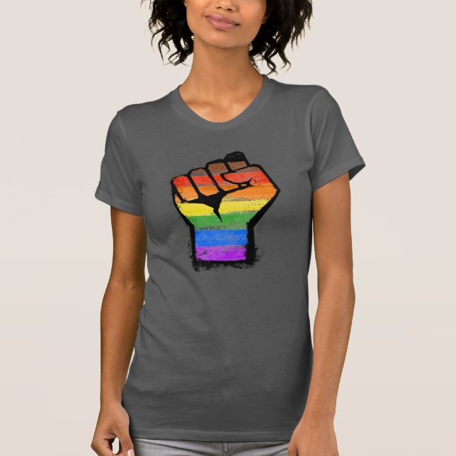 T-shirt LGBTQ POC Fierté de Philly poing (Devant)