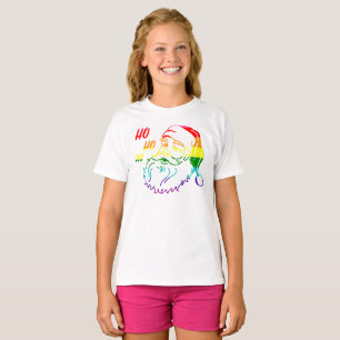 T-shirt LGBTQ Pride Arc en ciel Noël mignonne Père Noël