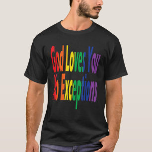 T-shirt Lgbtq Pride Christian Arc-en-ciel Dieu vous aime P