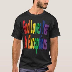 T-shirt Lgbtq Pride Christian Arc-en-ciel Dieu vous aime P