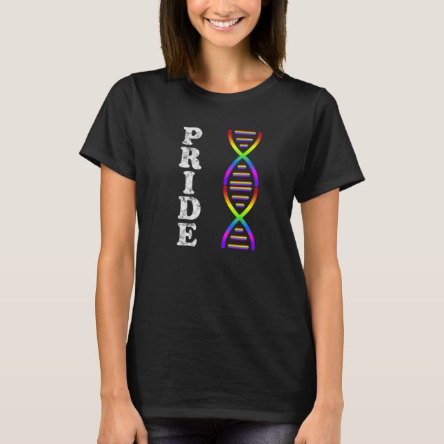T-shirt LGBTQ  Pride Double Helix DNA (Devant)
