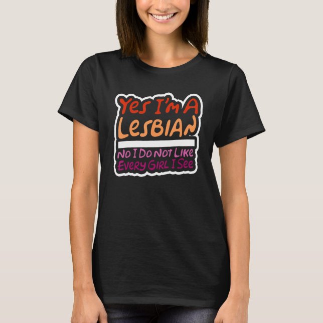 T-shirt LGBTQ Pride Lesbian Woman  Homosexual Lesbianism S (Devant)