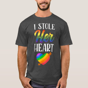 T-shirt Lgbtq Pride Matching Couple Rainbow Bi Engagement
