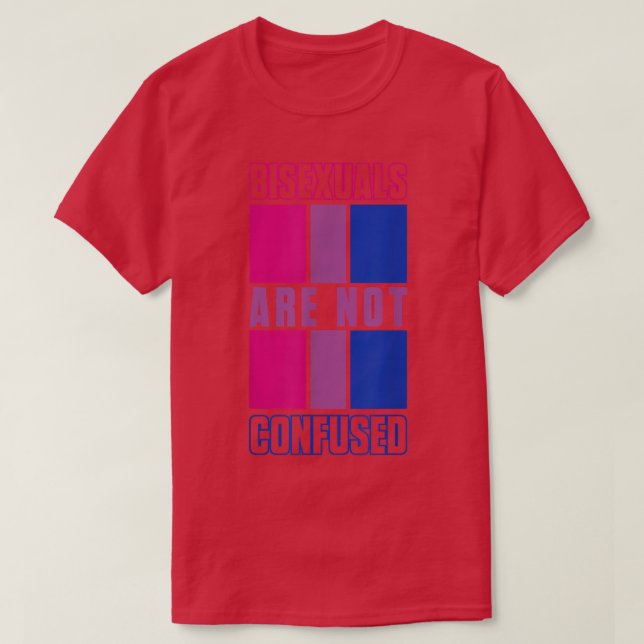 T-shirt LGBTQ Pride Mois Biseul Pas confondu  (Design devant)