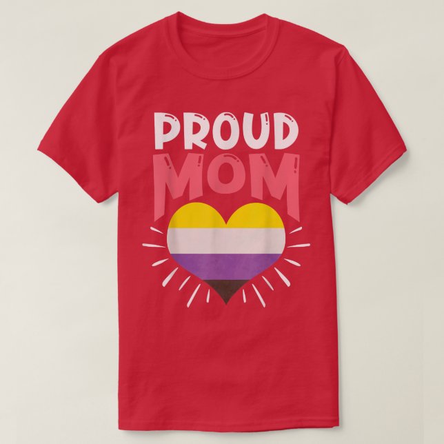 T-shirt LGBTQ Pride Mois Non Binary Fière Maman Égalité Qu (Design devant)