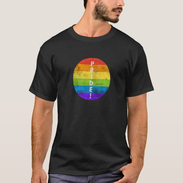 T-shirt LGBTQ Pride Rainbow Equality Awareness Month Lesbi (Devant)