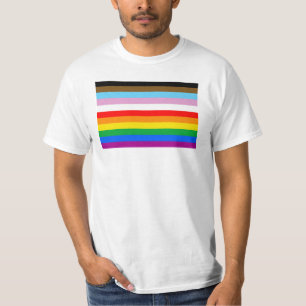 T-shirt LGBTQ+ Progrès des bandes d'indicateur