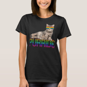 T-shirt Lgbtq Purride Ally Gay pride Rainbow Drapeau Chat