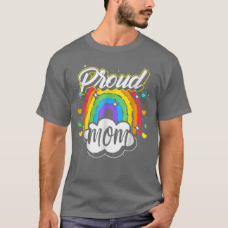 T-shirt LGBTQ Queer Fier Maman Arc-en-ciel Mois de la fier