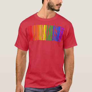 T-shirt LGBTQ Rainbow Flag Gay pride Mois Cadeau Barcode L
