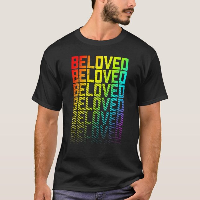 T-shirt Lgbtq++ Rainbow Gay pride Texte Fade Graphique (Devant)