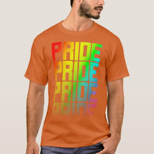 T-shirt LGBTQ Rainbow Gay pride texte fond graphique