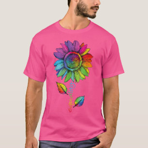 T-shirt LGBTQ Rainbow Sunflower Flower Gay Pride Equality