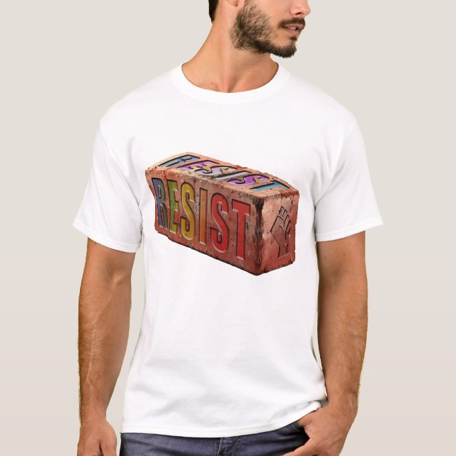T-shirt LGBTQ+ "RESISTER" Brick (Devant)