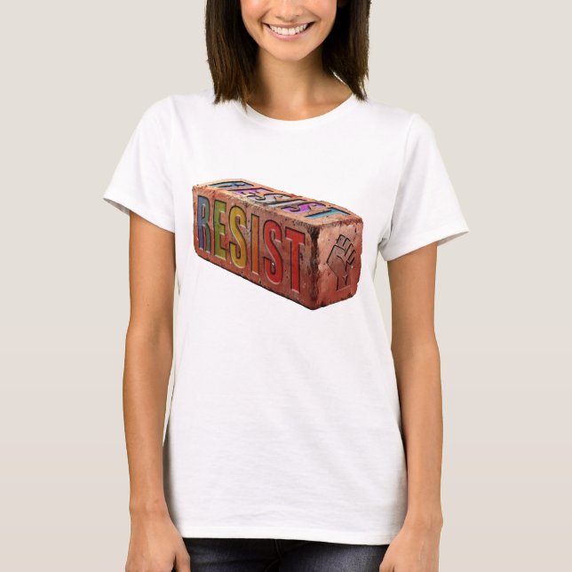 T-shirt LGBTQ+ "RESISTER" Brick (Devant)