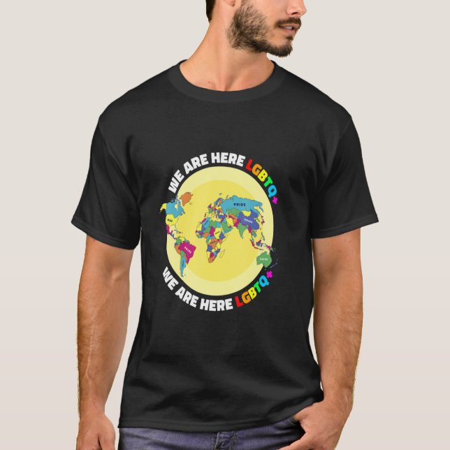 T-shirt Lgbtq+ Respekt Lgbt Carte Humaine Équivalente Terr (Devant)