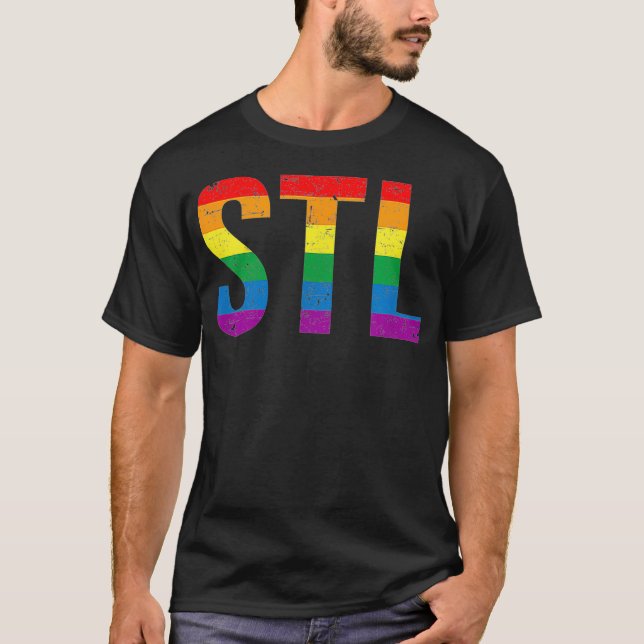 T-shirt LGBTQ STL Gay pride St Louis MO (Devant)