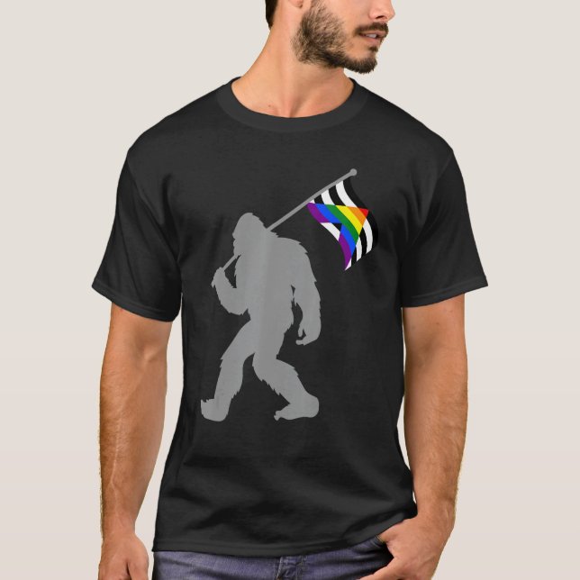 T-shirt LGBTQ Straight Alliance Pride Flag on Straight Gay (Devant)
