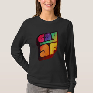 T-shirt Lgbtq+ Support Gay Af Halftone Edition