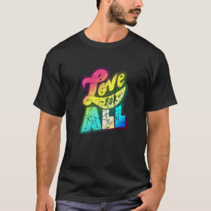 T-shirt Lgbtq+ Support Love For All Vintage Edition 1
